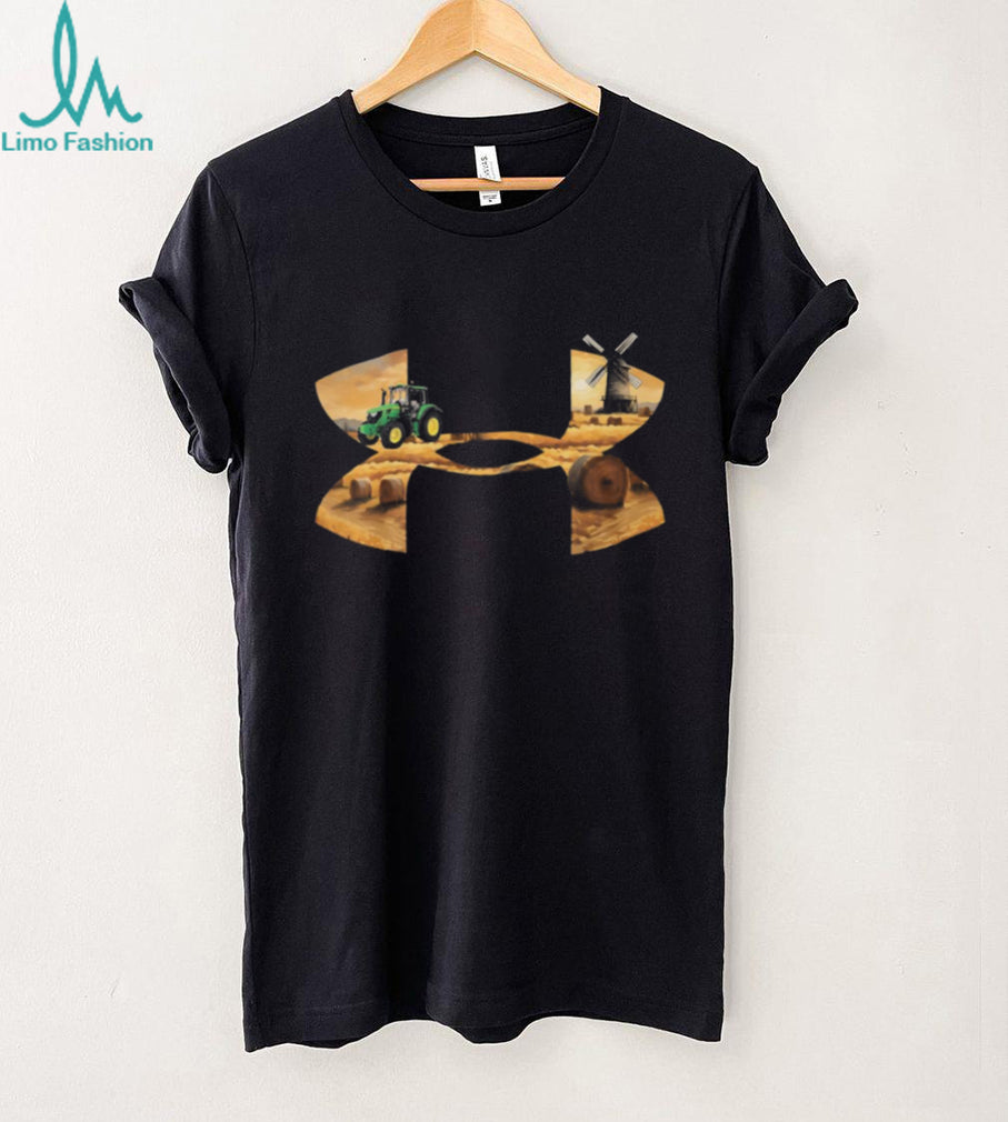 Farm Life Tractor and Windmill Golden Harvest Graphic T Shirt
