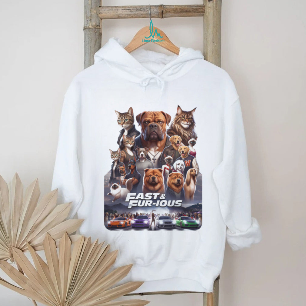 Fast and Fur ious Movie Parody With Dogs and Cats T Shirt