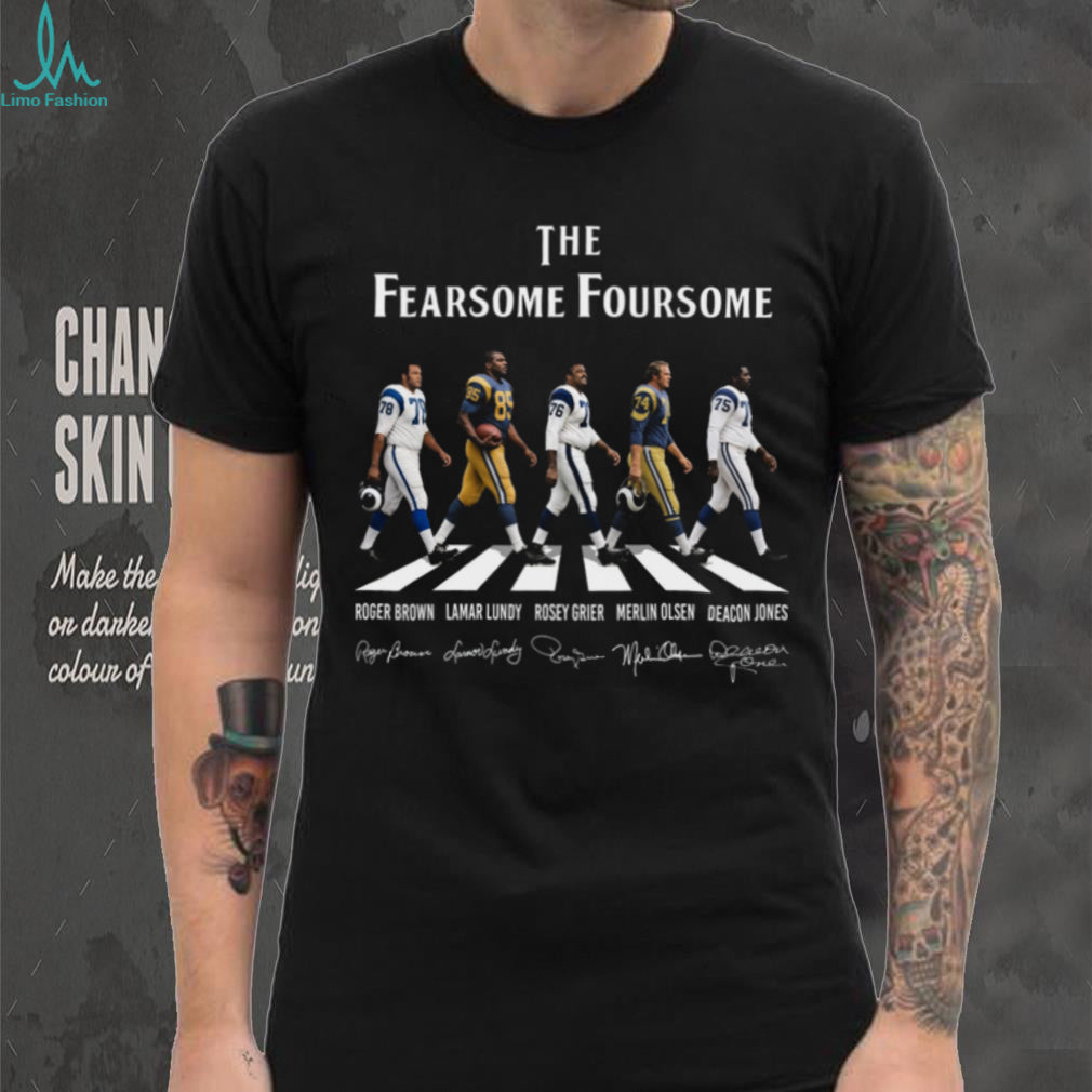Fearsome Foursome Rams Football Legends Vintage Retro Style Men Sports Fans Collectible Shirt