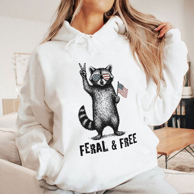 Feral And Free Raccoon T Shirt