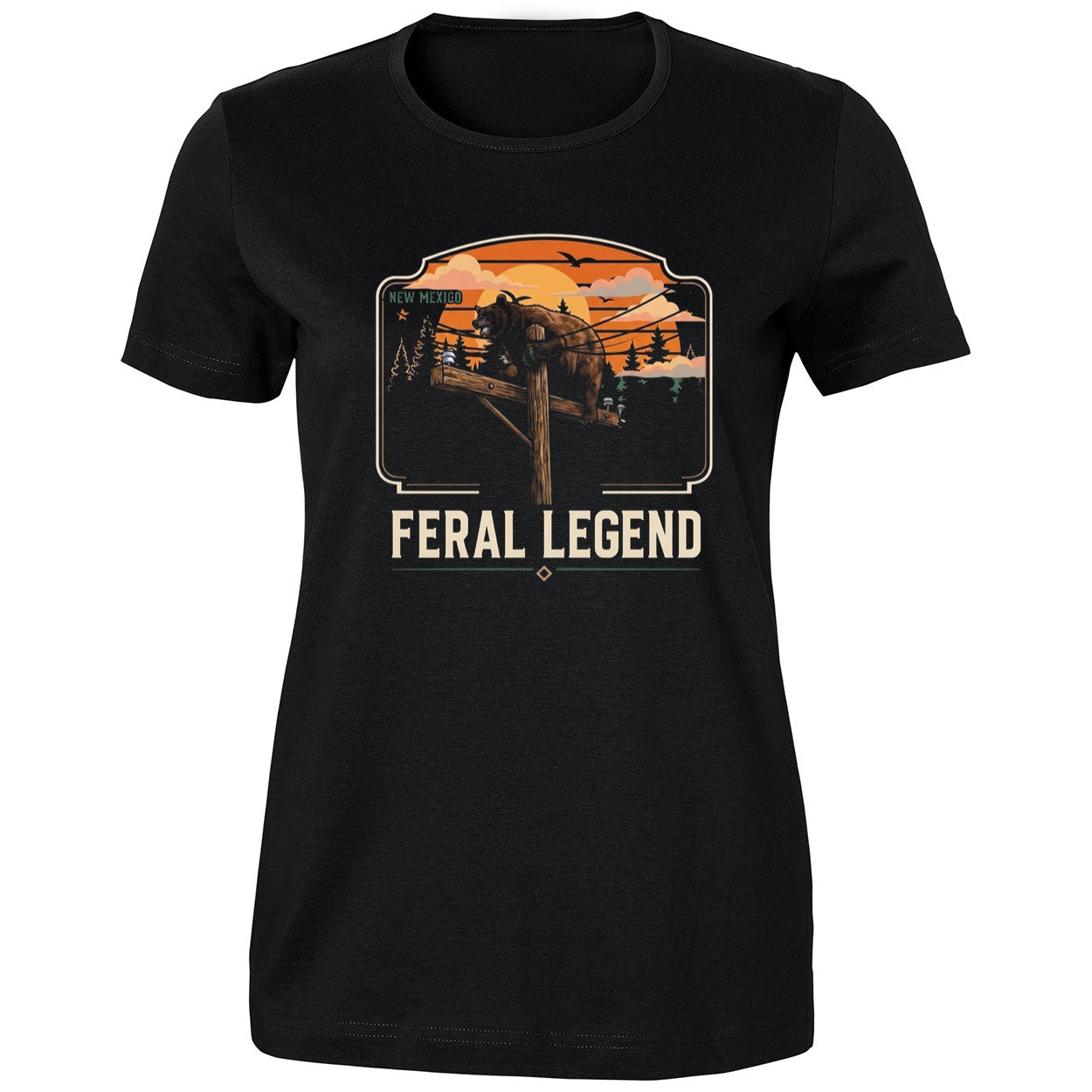 Feral Legend New Mexico Bear Climbs Light Pole Shirt