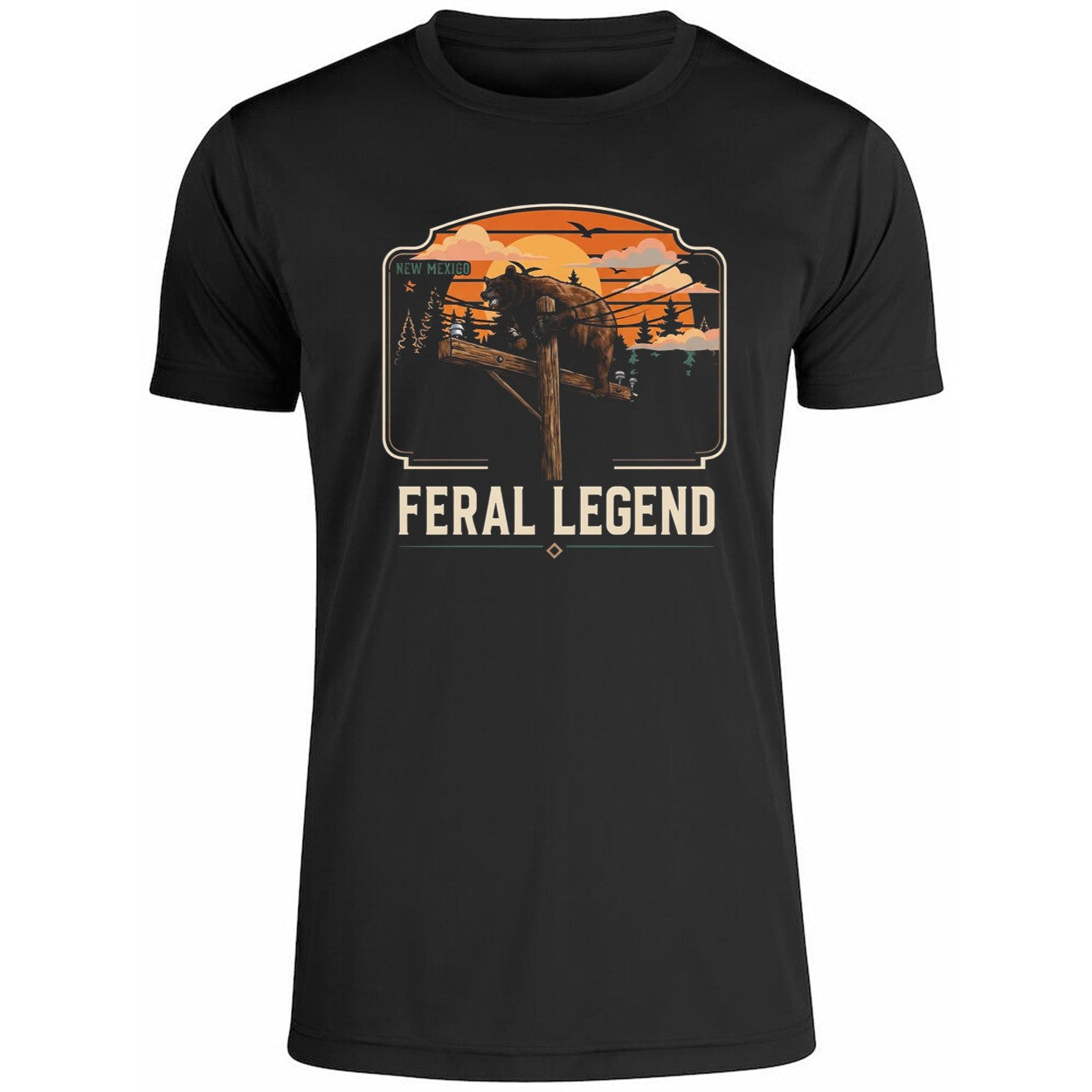 Feral Legend New Mexico Bear Climbs Light Pole Shirt