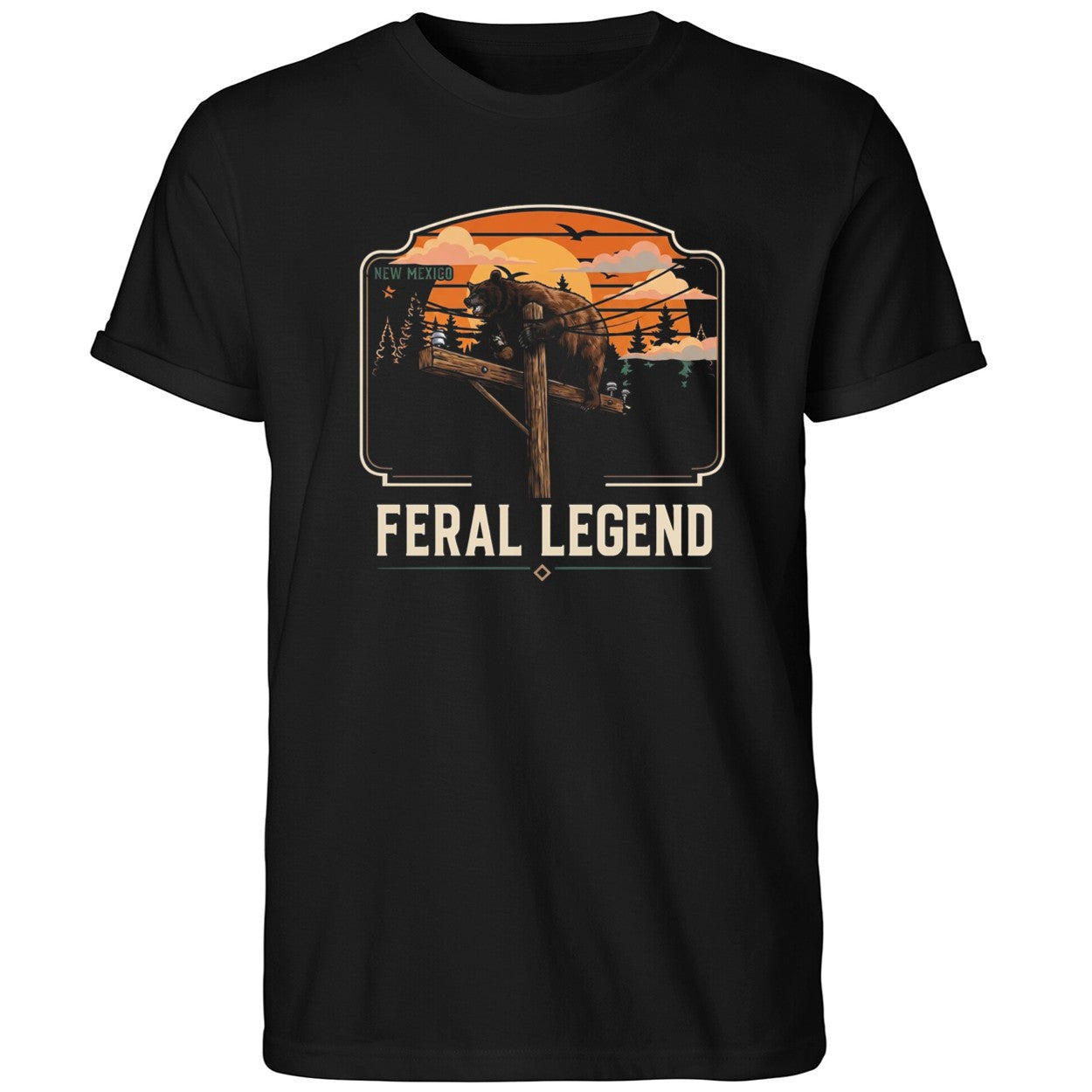 Feral Legend New Mexico Bear Climbs Light Pole Shirt