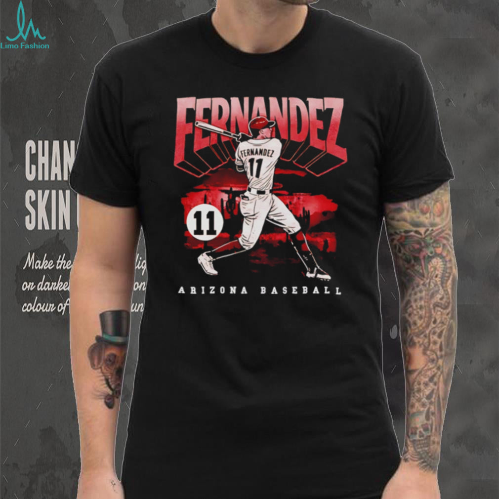 Fernandez 11 Arizona Baseball Desert Horizon Graphic T Shirt