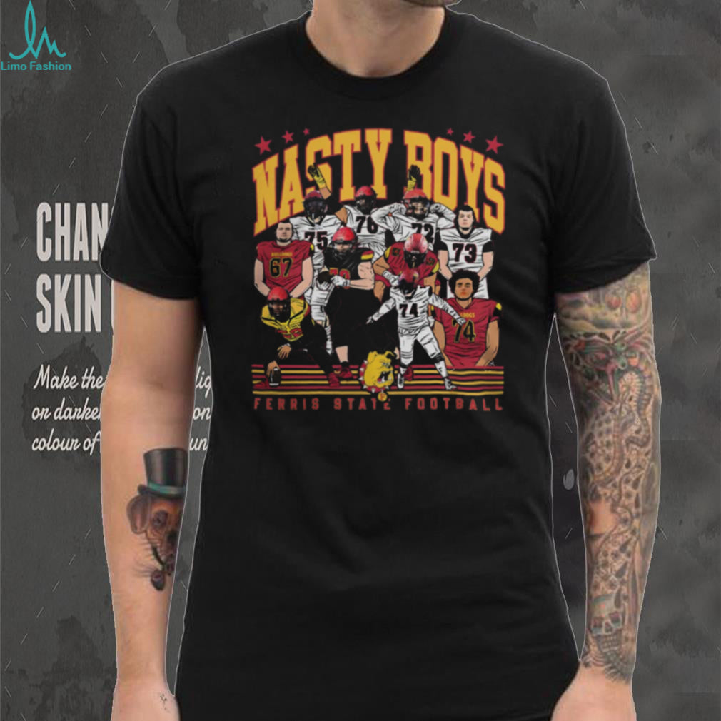 Ferris State Football Nasty Boys Bulldogs Graphic T Shirt
