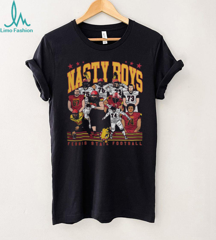 Ferris State Football Nasty Boys Bulldogs Graphic T Shirt