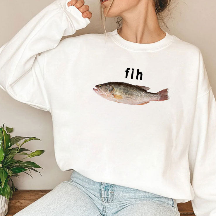 Fih Funny Misspelled Fish Meme Shirt
