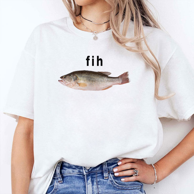 Fih Funny Misspelled Fish Meme Shirt