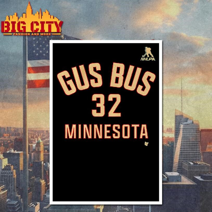 Filip Gustavsson Minnesota Gus Bus #32 Shirt