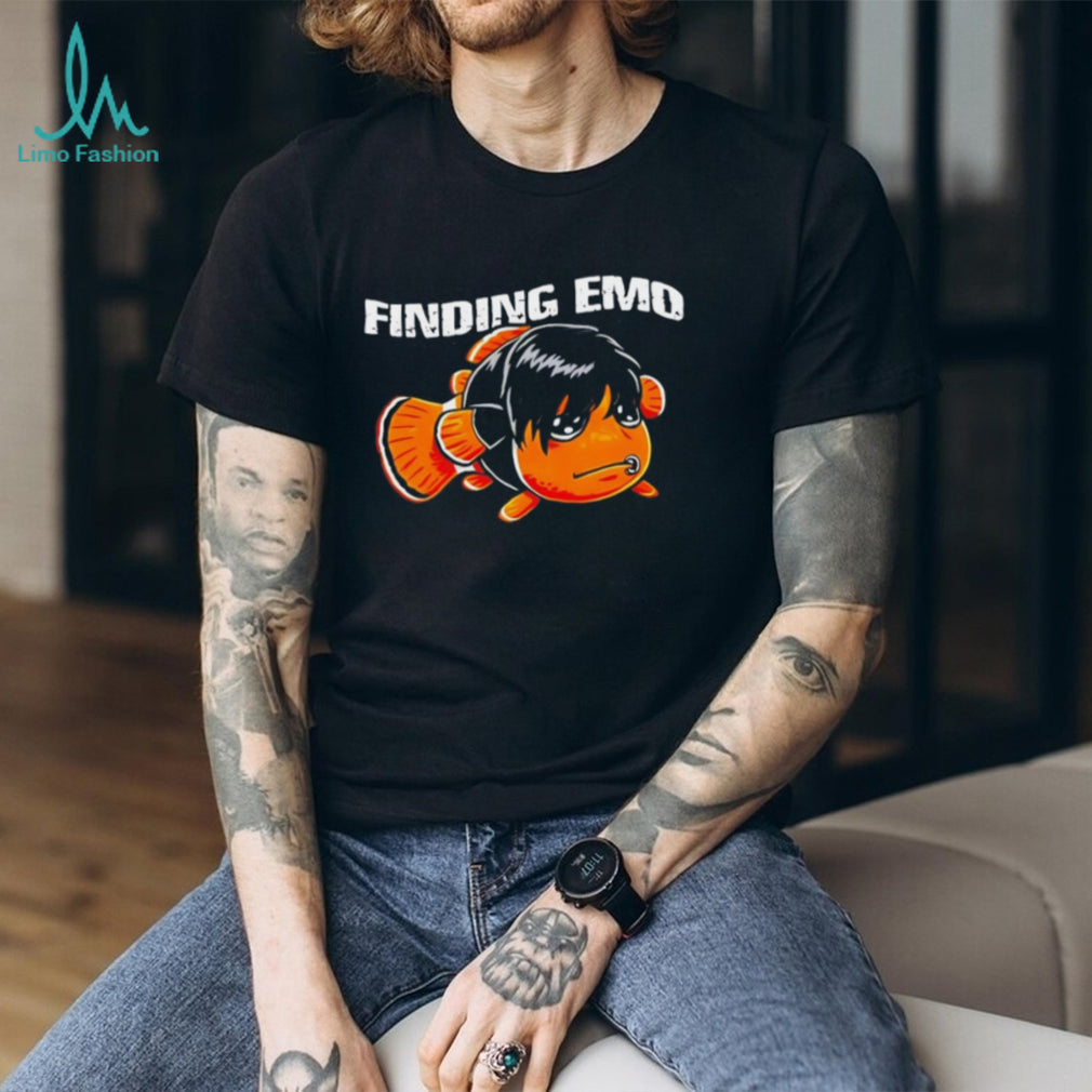Finding Emo Funny Sad Clownfish Parody Graphic T Shirt