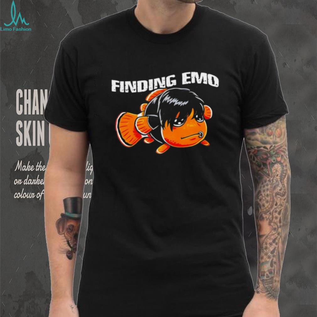 Finding Emo Funny Sad Clownfish Parody Graphic T Shirt