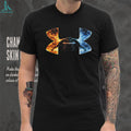 Fire and Ice Wrestling Athletic Logo Graphic T Shirt