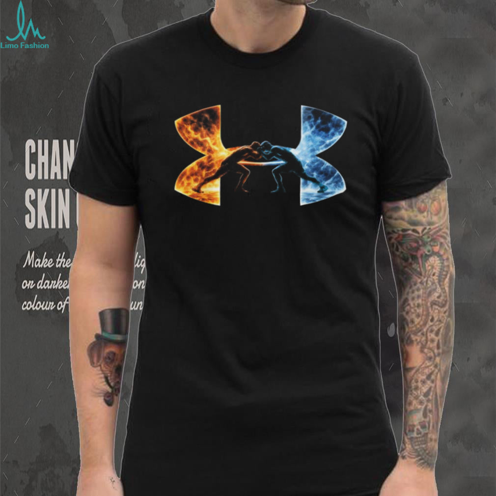 Fire and Ice Wrestling Athletic Logo Graphic T Shirt