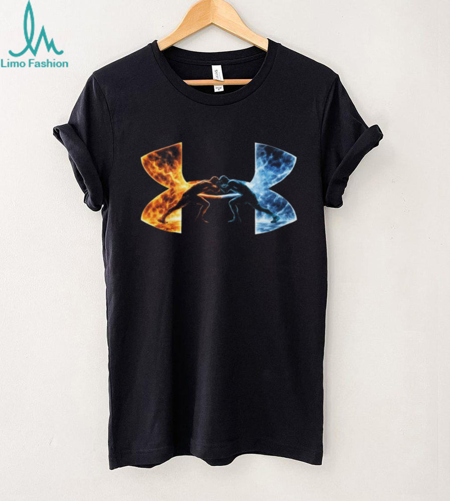 Fire and Ice Wrestling Athletic Logo Graphic T Shirt