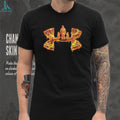 Firefighter Dad and Kids Fireman Hero Fire Effect T Shirt