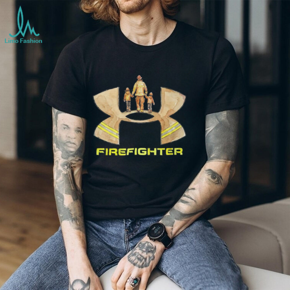 Firefighter Dad and Kids “Follow My Lead” Fire Rescue T Shirt