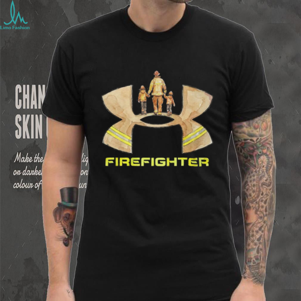 Firefighter Dad and Kids “Follow My Lead” Fire Rescue T Shirt