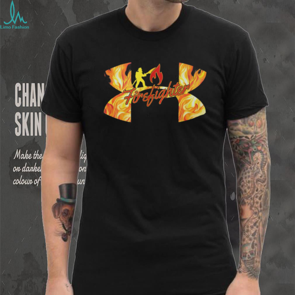 Firefighter Flame Logo Graphic T Shirt