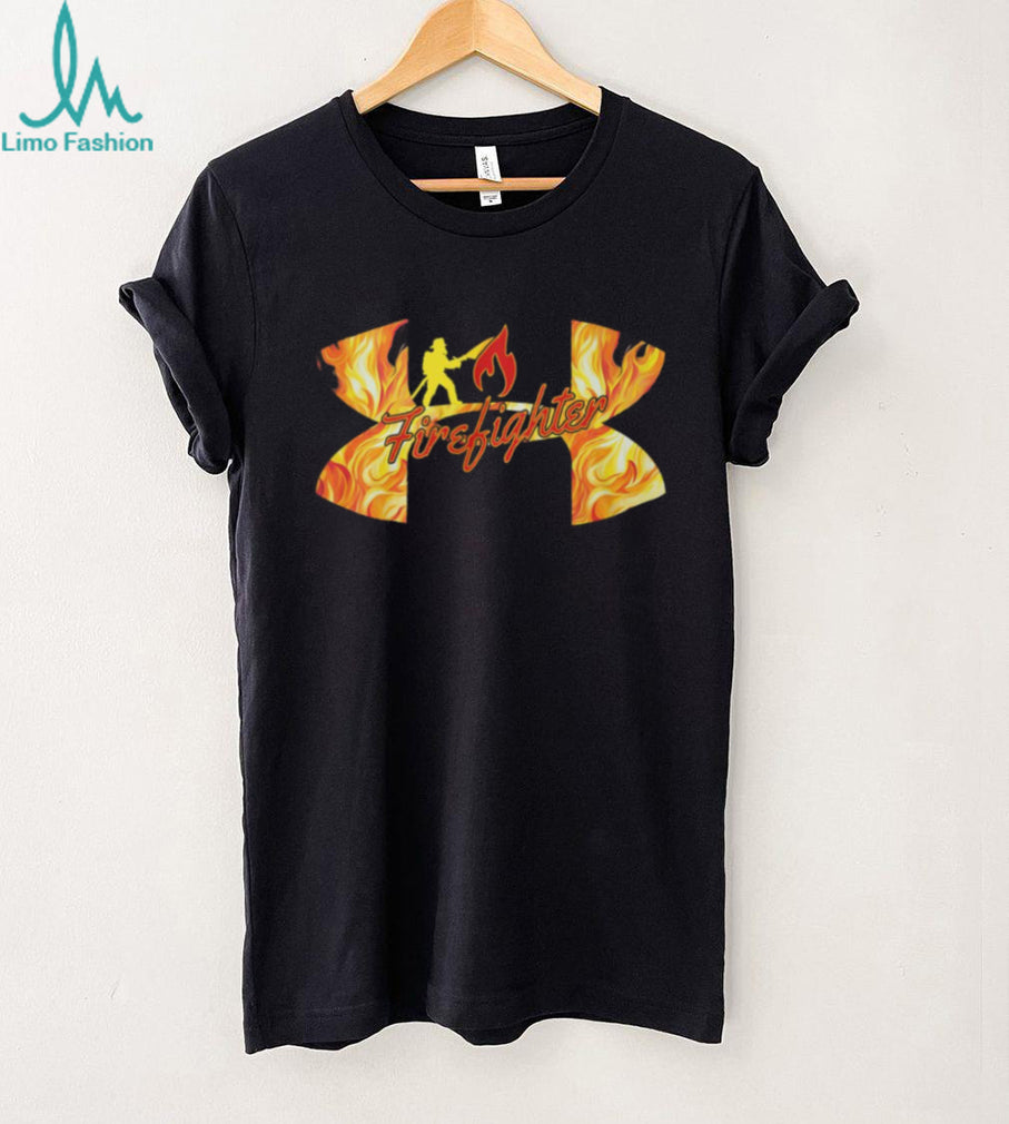 Firefighter Flame Logo Graphic T Shirt