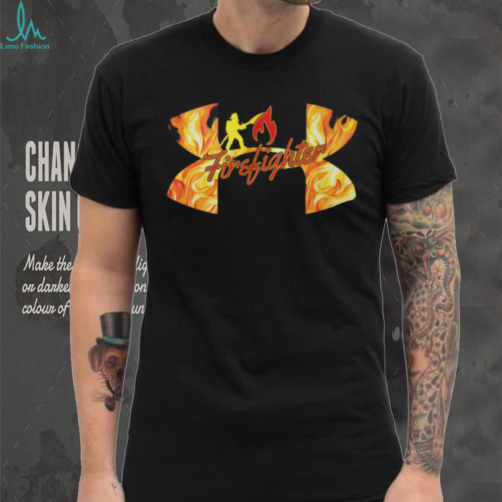 Firefighter Flames Graphic Duty & Honor Athletic T Shirt