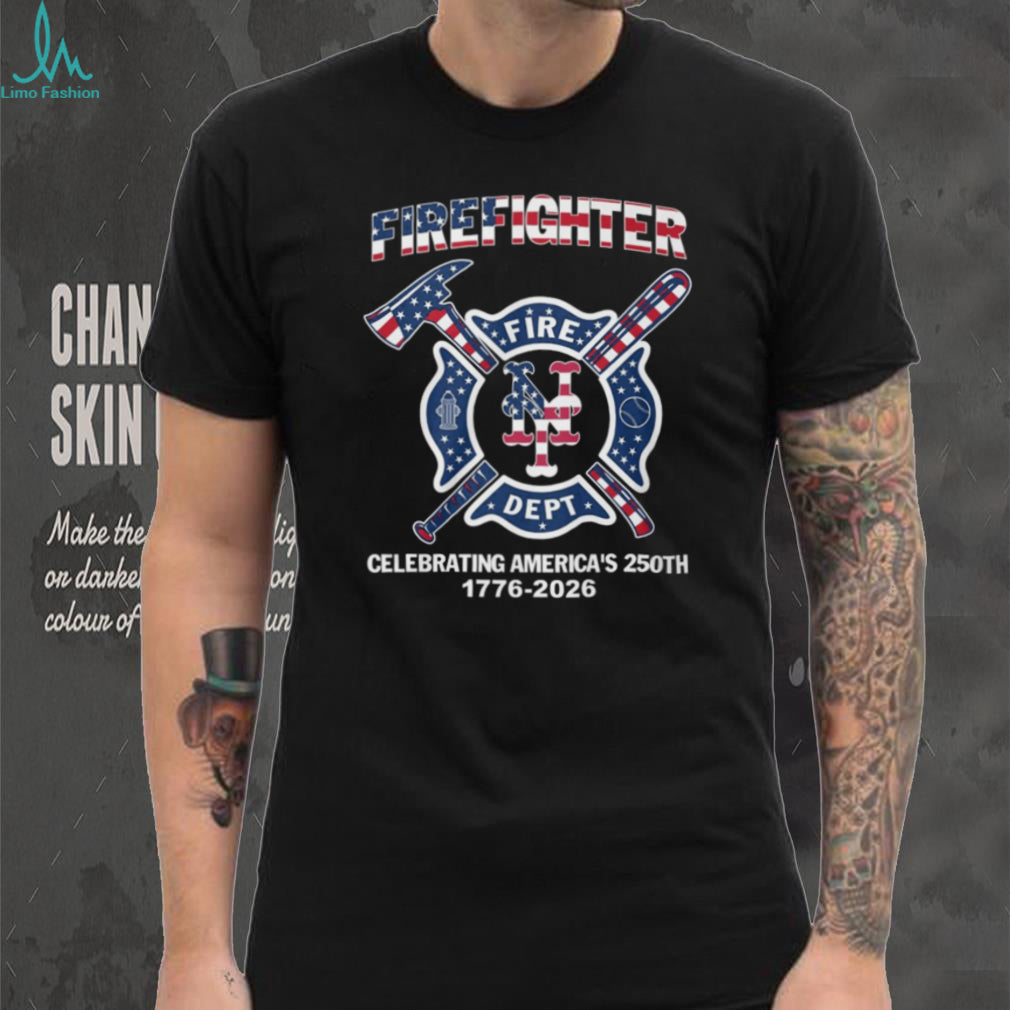 Firefighter NY Fire Dept Celebrating America’s 250th 1776 2026 Patriotic T Shirt