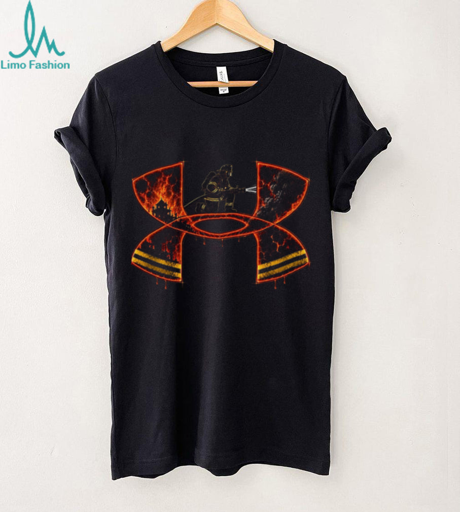 Firefighter Rescue Hero Fire Department Burning Flame Logo Shirt