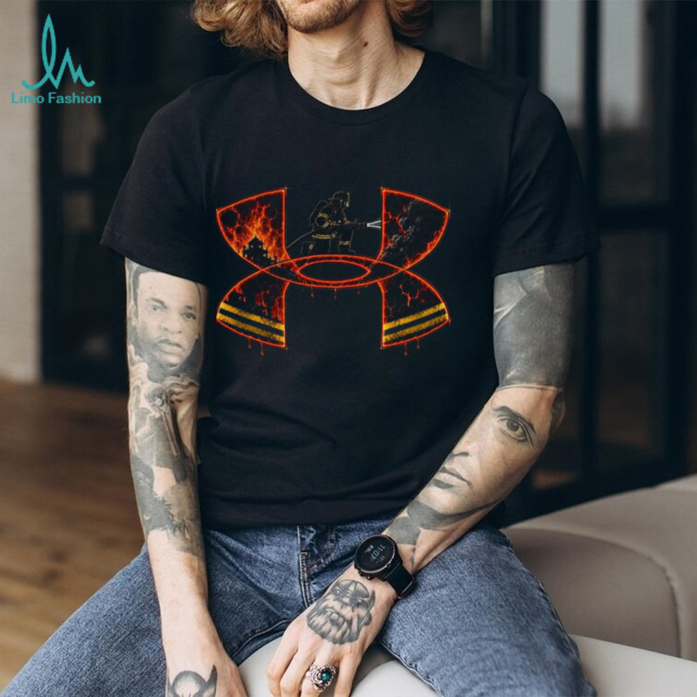 Firefighter Rescue Hero Fire Department Burning Flame Logo Shirt