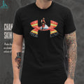 Firefighter in Action Thin Red Line Watercolor Style T Shirt