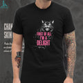First Of All I’m A Delight Angry Hissing Cat Funny Sarcastic T Shirt