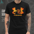 Fishing Boat and Big Bass Sunset Texture Athletic T Shirt
