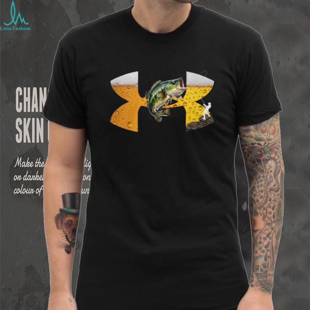 Fishing and Beer Bass Graphic Humor T Shirt