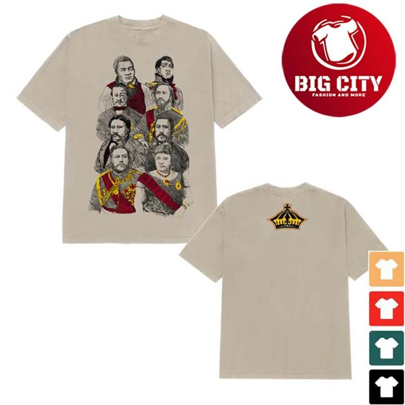 Fitted Hawaii Shop Sitting On A Throne Of Gold Two Sided Shirt