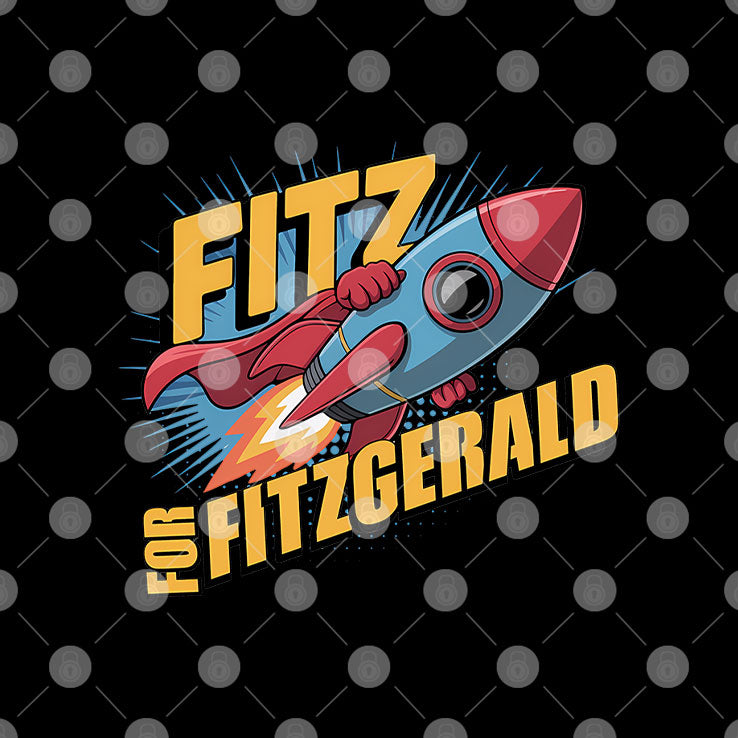 Fitz For Fitzgerald Rocketship T Shirt