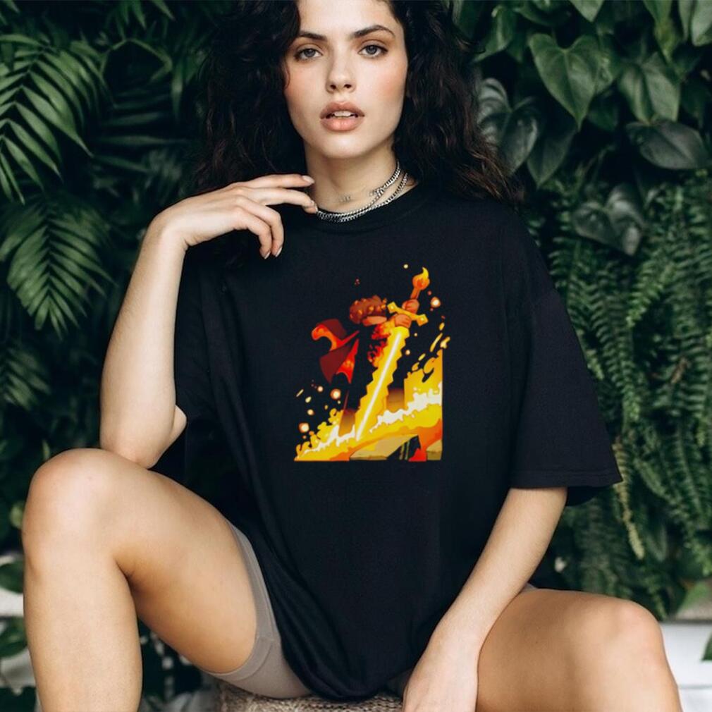 FlameFrags Sword Character Gaming Fantasy shirt
