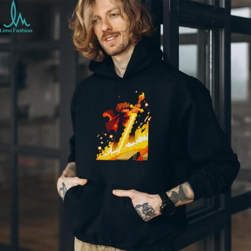 FlameFrags Sword Character Gaming Fantasy shirt