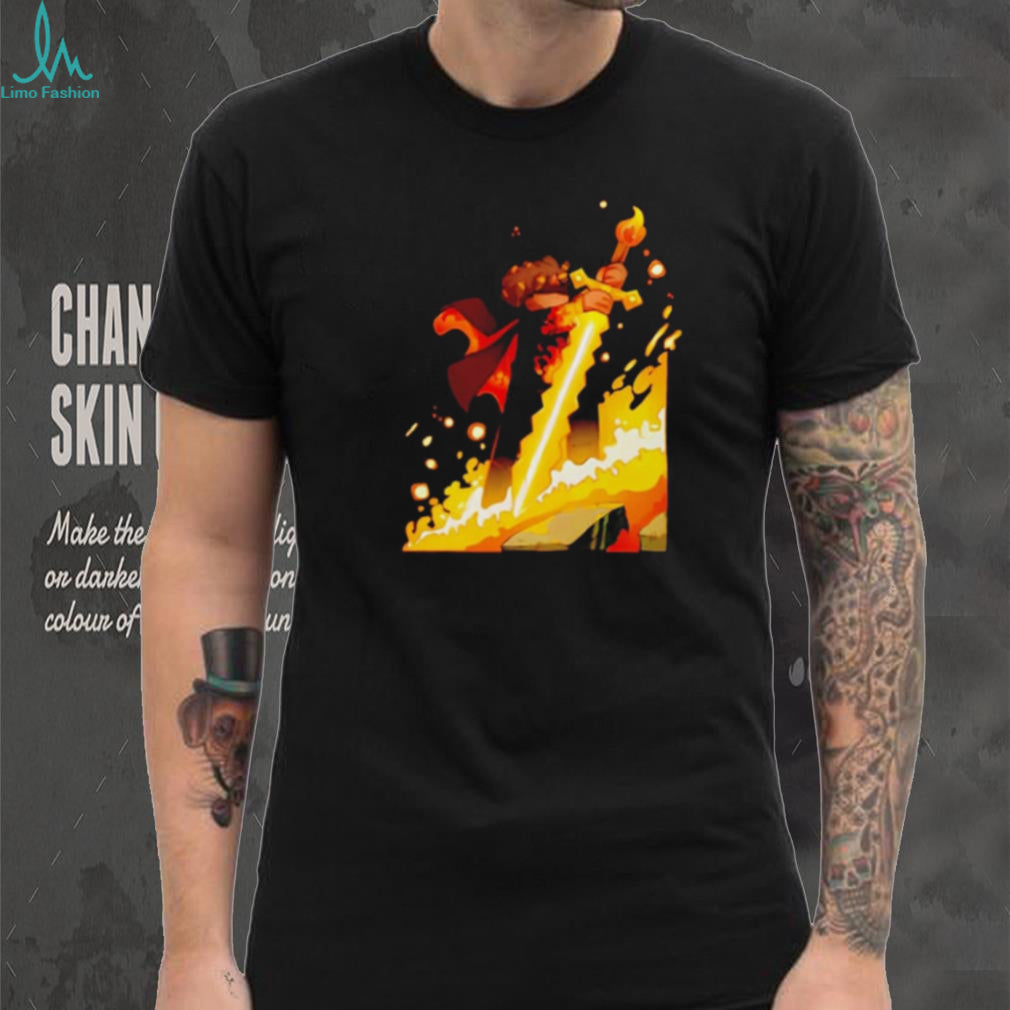 FlameFrags Sword Character Gaming Fantasy shirt