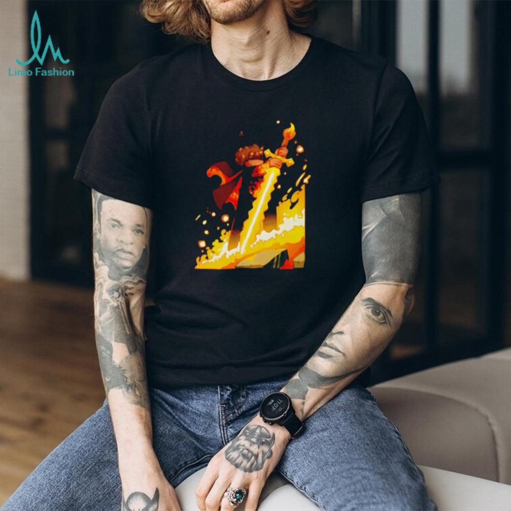 FlameFrags Sword Character Gaming Fantasy shirt