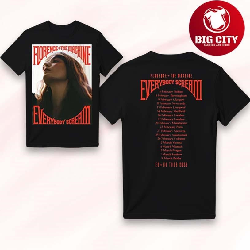 Florence And The Machine Tour EU UK 2026 Two Sided Shirt