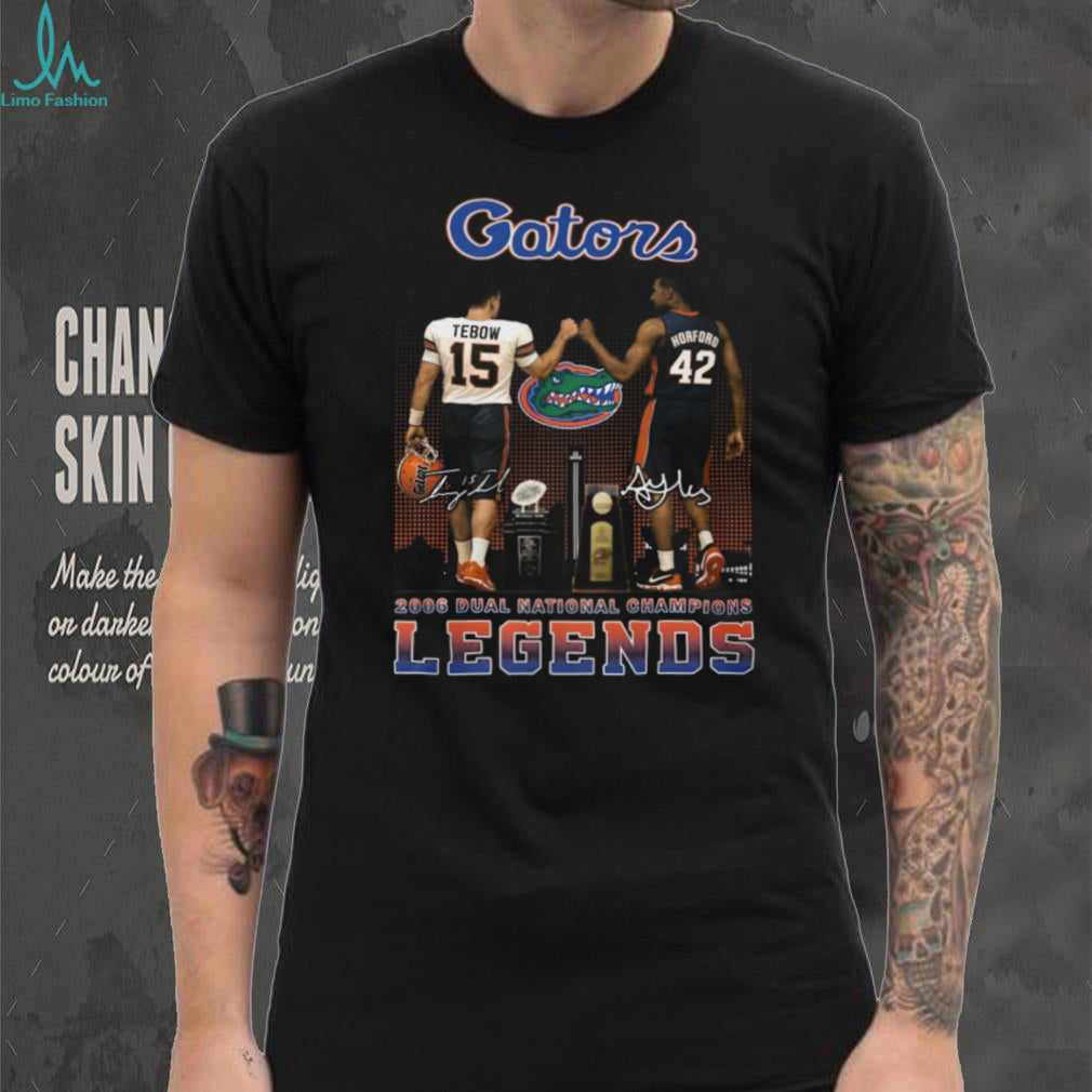 Florida Gators 2006 Dual National Champions Tebow & Horford Legends T Shirt