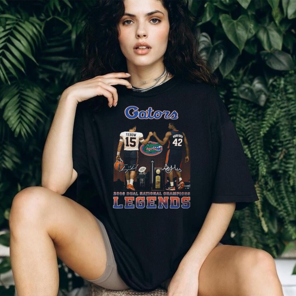 Florida Gators 2006 Dual National Champions Tebow & Horford Legends T Shirt