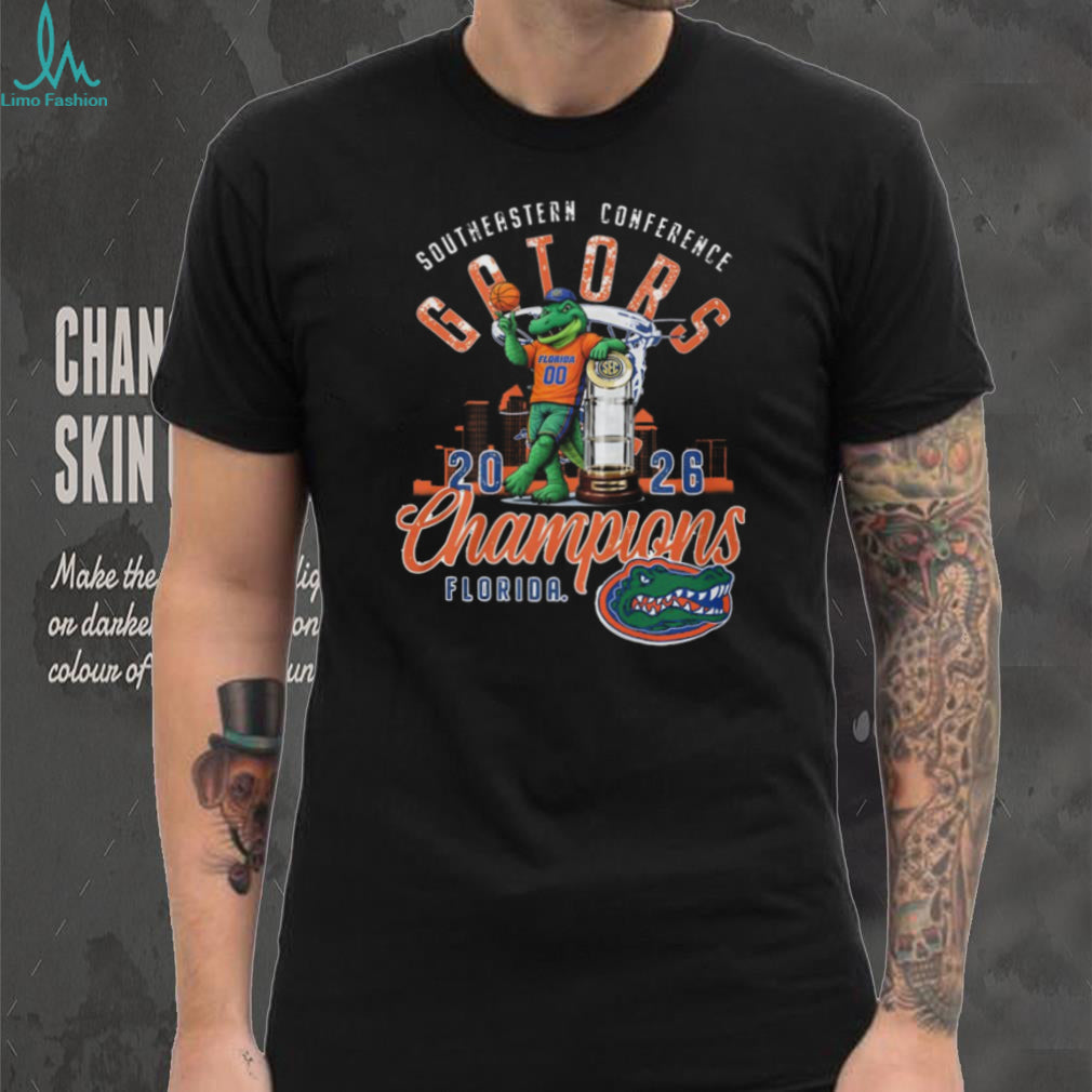 Florida Gators 2026 SEC Basketball Champions Mascot Trophy Shirt