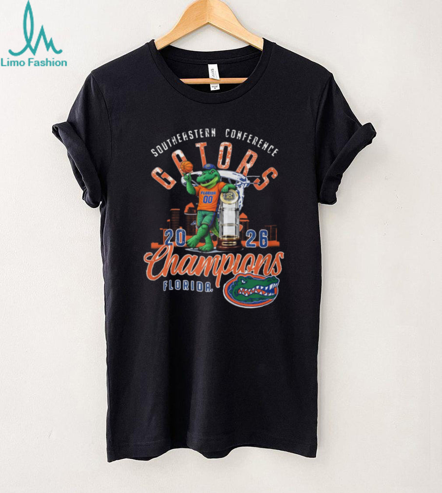 Florida Gators 2026 SEC Basketball Champions Mascot Trophy Shirt