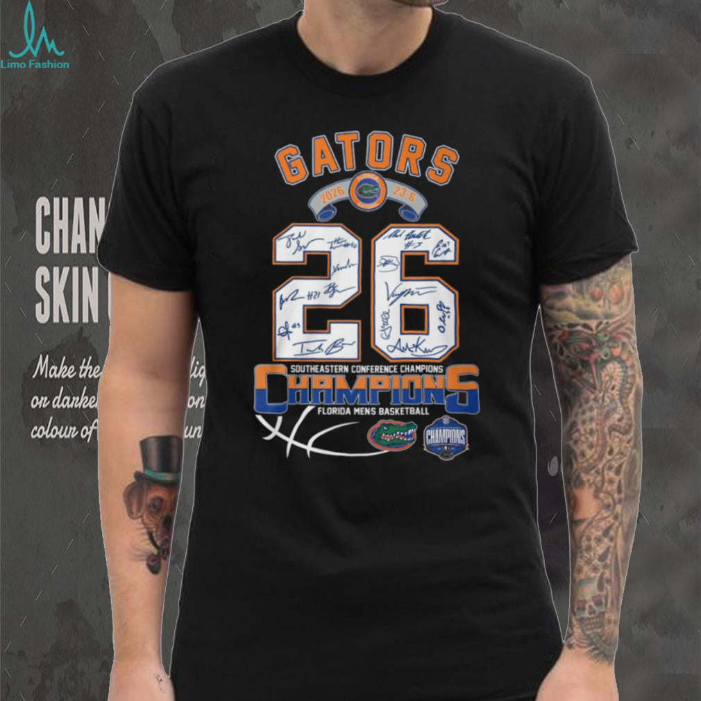Florida Gators 2026 SEC Men’s Basketball Champions Signatures T Shirt