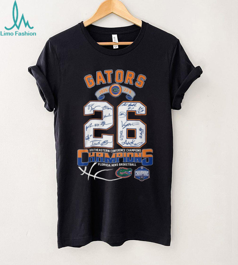 Florida Gators 2026 SEC Men’s Basketball Champions Signatures T Shirt