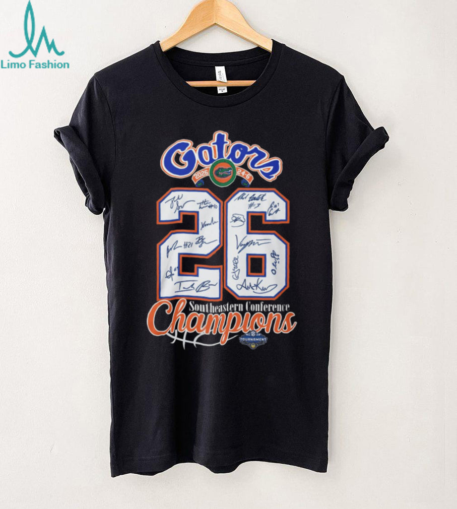 Florida Gators 2026 SEC Tournament Champions Signatures T Shirt