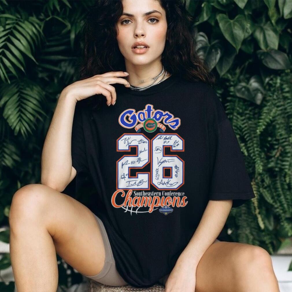Florida Gators 2026 SEC Tournament Champions Signatures T Shirt