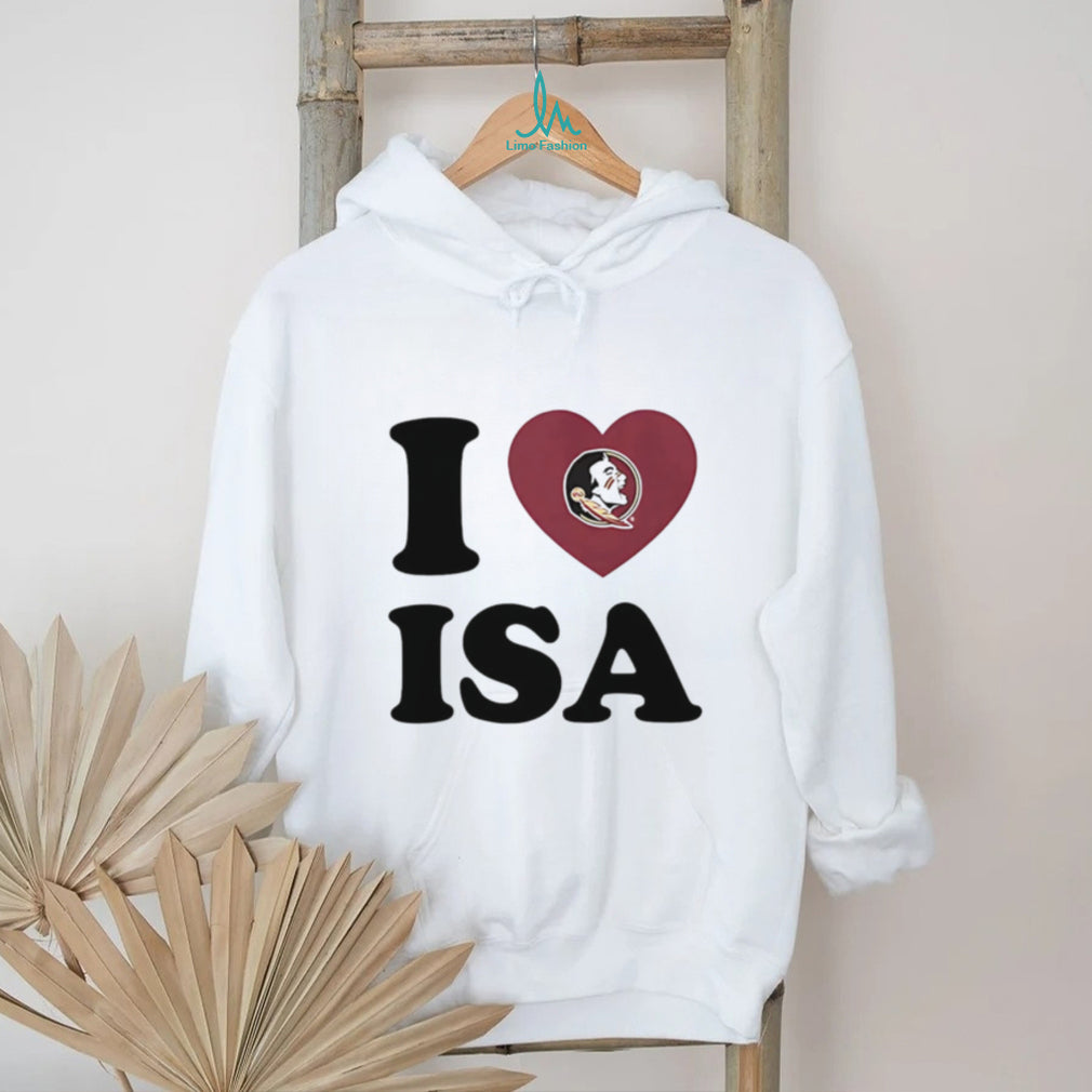 Florida State Seminoles Fan I Love Isa Heart Logo T Shirt