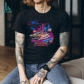 Florida The Sunshine State Neon Retro Boat Scene T Shirt