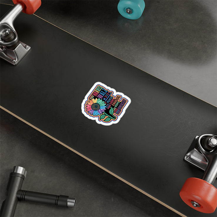 Flower Power Harris Walz 2024 Peace Love Equality Hope Diversity Sticker