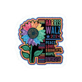 Flower Power Harris Walz 2024 Peace Love Equality Hope Diversity Sticker